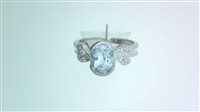 Ringe Sommer Dame Anello Con Pietra in Weißgold Acquamarina ACQ DIA OV - ACQ DIA OV